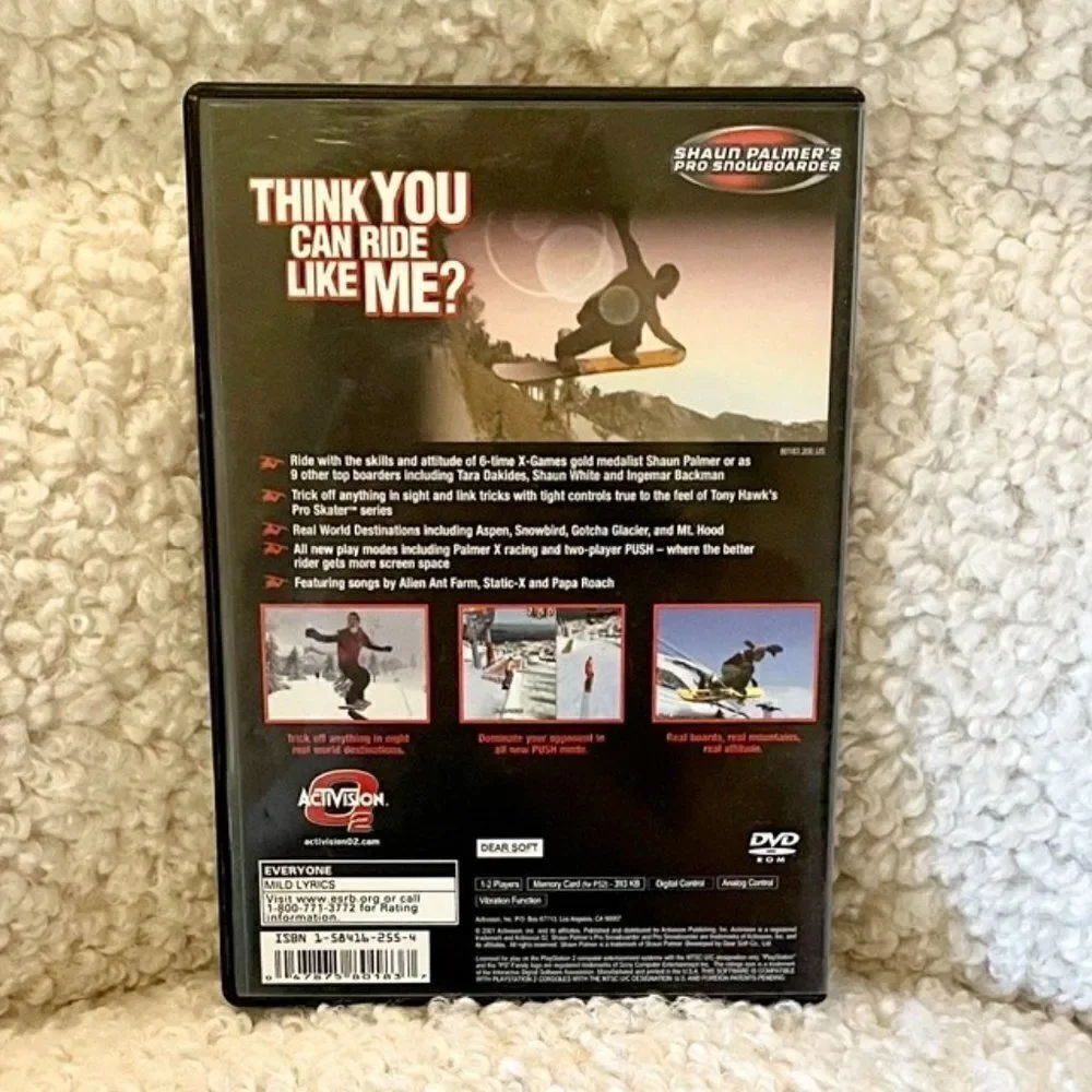 PS2 Shaun Palmer's Pro Snowboarder Playstation 2 Video Game